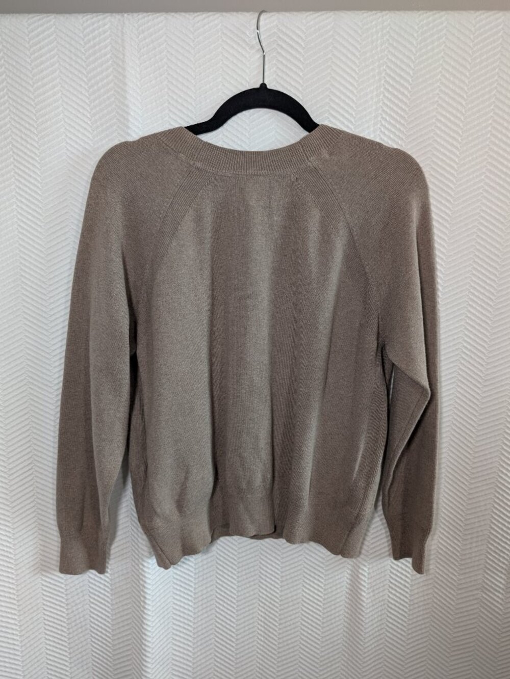 Roots Crewneck Sweater Cotton Cashmere Blend Pullover Neutral Beige Medium - Picture 11 of 13